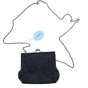 Vintage Black and Silver Clutch